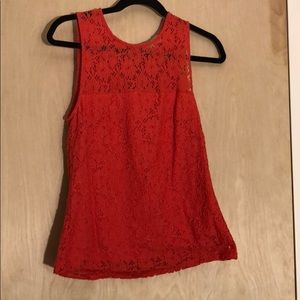 Peach lace top